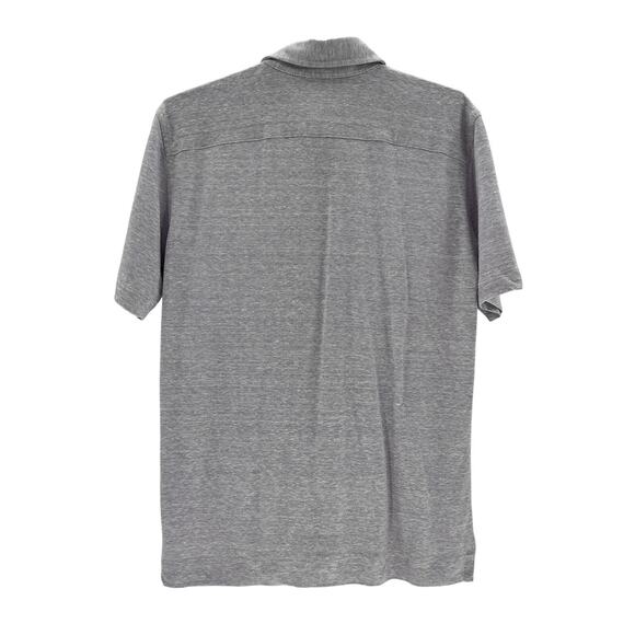 Maurizio Baldassari Grey Wool & Linen Mélange Jersey Polo Size M - Picture 3 of 4